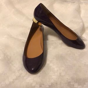 Purple J.Crew Flats with Gold Heel